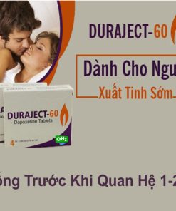 Viên Uống Ấn Độ Hỗ Trợ Cho Nam Giới Duraject 60mg Hộp 4 Viên